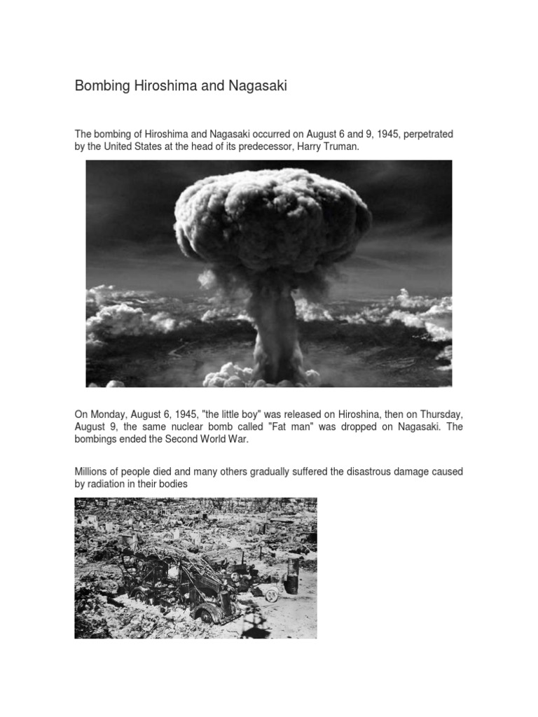 Hiroshima & Nagasaki Bombings 1945 | PDF | Politics | History