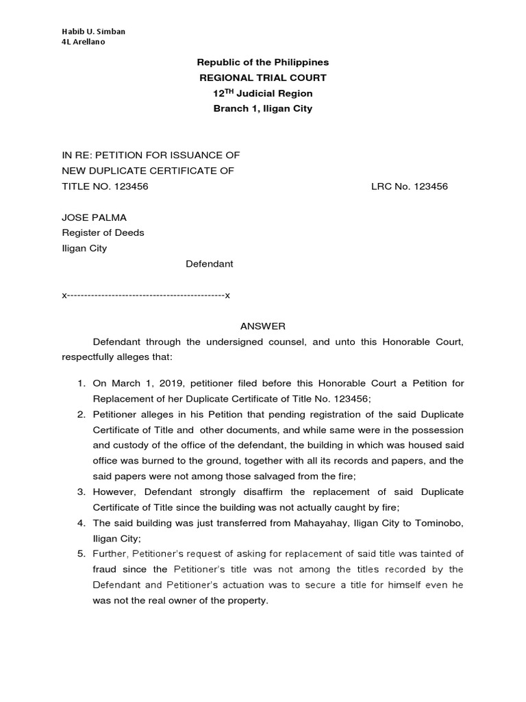 Answer Legal Counseling | PDF | Courts | Public Law