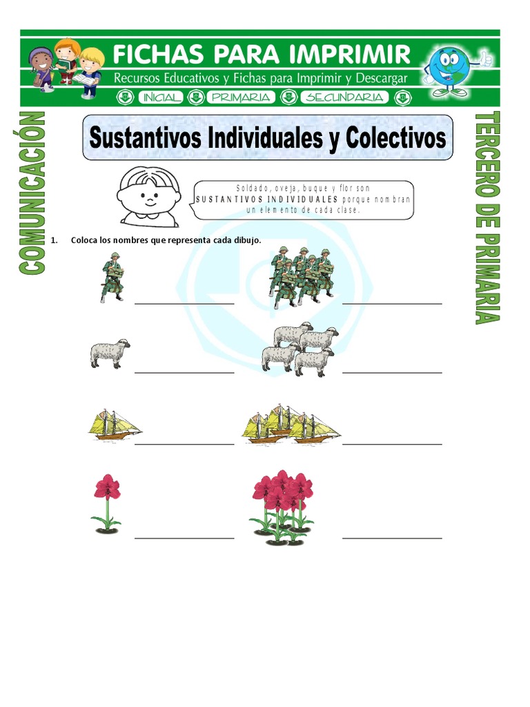 Sustantivos Individuales Y Colectivos Naturaleza Ciencia Y