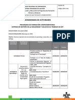 Cronograma Tercer Proceso SGSST PDF