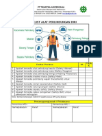 PT Trimitra Adiperdana - Ceklist & Uraian Alat Perlindungan Diri (APD)