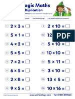 Magic Maths Multiplication Worksheet