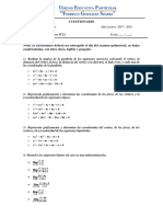 Cuestionario Matematicas 2do Bgu A Primer Quimestre