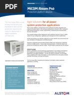 Micom Alstom P40: Protection Platform Devices