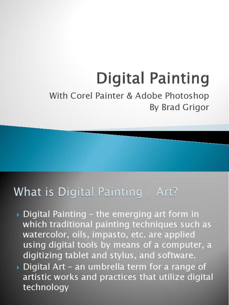 Digital Painting Pdf Pdf Media Technology Art Media