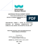 Inestabilidad lumbar y grado de incapacidad funcional