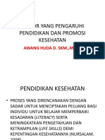 Faktor Yang Pengaruhi Pendidikan Dan Promosi Kesehatan