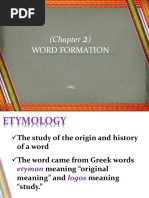 (Chapter) : Word Formation