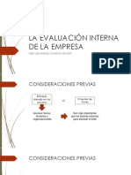 La Evaluación Interna de La Empresa y Cadena de Valor