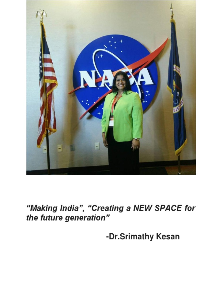 DR Srimathy Kesan Founder and CEO of Space Kidz India PDF