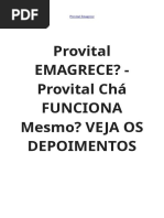 Provital Emagrece - Provital Cha Funciona Mesmo - Veja Os Depoimentos