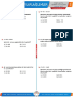 5.03 - Doğal Sayılarla Toplama Ve Çıkarma İşlemi Testi