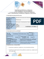 Guía de Actividades y Rúbrica de Evaluación - Fase 2 - Declinar, Sustantivos, Adjetivos y Derivación