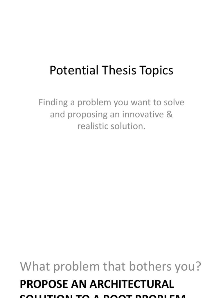 Architectural Thesis Ideas for Philippines | PDF | Design | Innovation