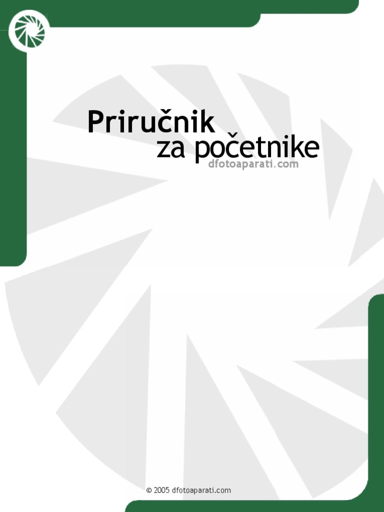 Digitalni Fotoaparati - Prirucnik Za Pocetnike PDF | PDF