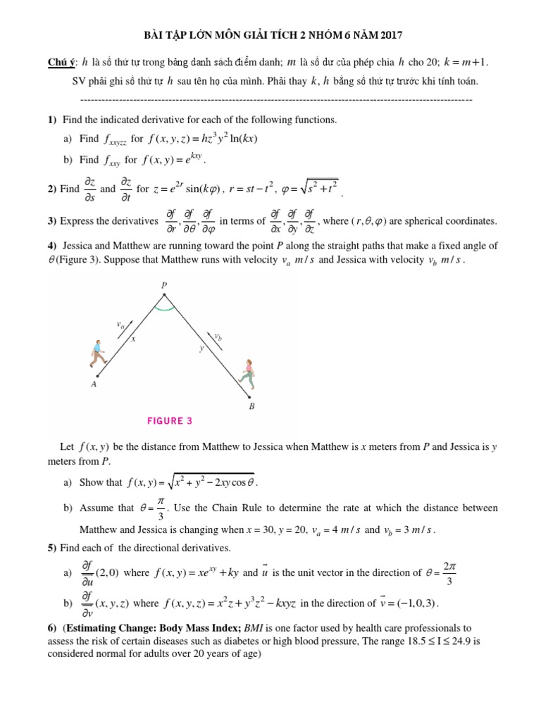 Giai Tich 2 Nam17 Nhom 6 Pdf Body Mass Index Maxima And Minima