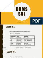 Dbms SQL: Assignment 4