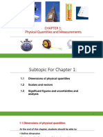 Physical Quantities and Measurements