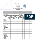 Daily Classroom Inspection Checklist Template