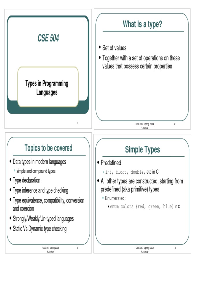7 Types | PDF | Data Type | C (Programming Language)