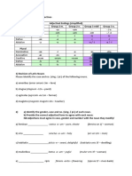 Adjectives (Worksheet One)