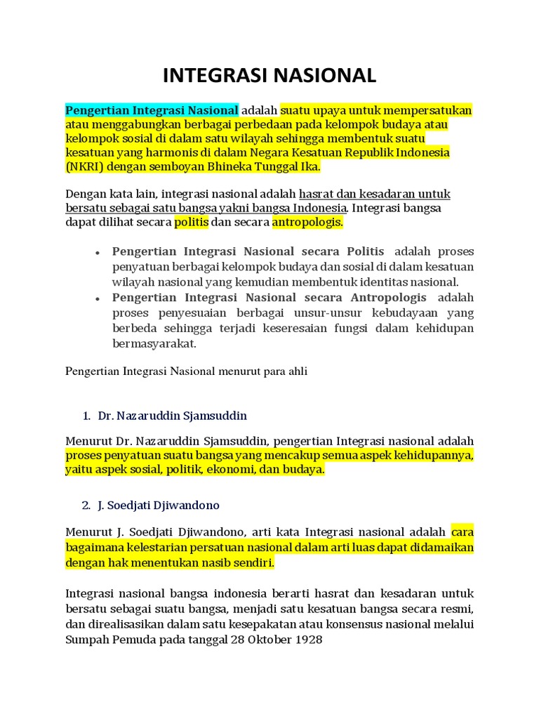 Integrasi Nasional
