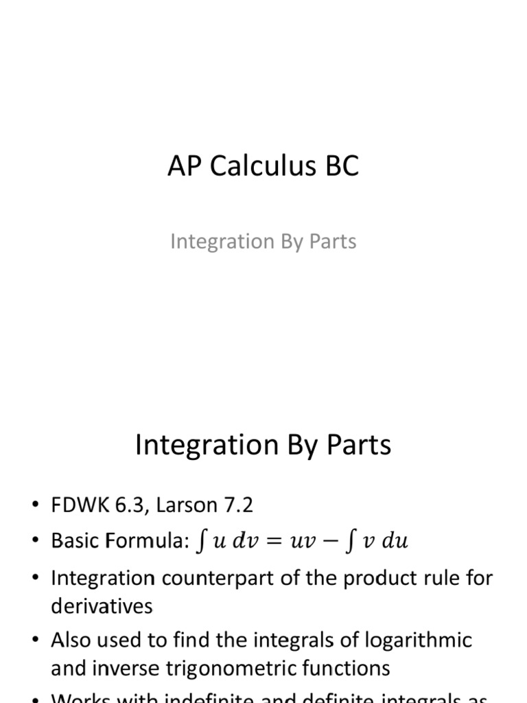 integration-by-parts