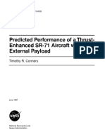 NASA Technical Memo Analyzes Performance of Thrust-Enhanced SR-71 Aircraft for External Payloads