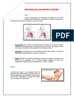 Caracteristicas de Los Signos Vitales