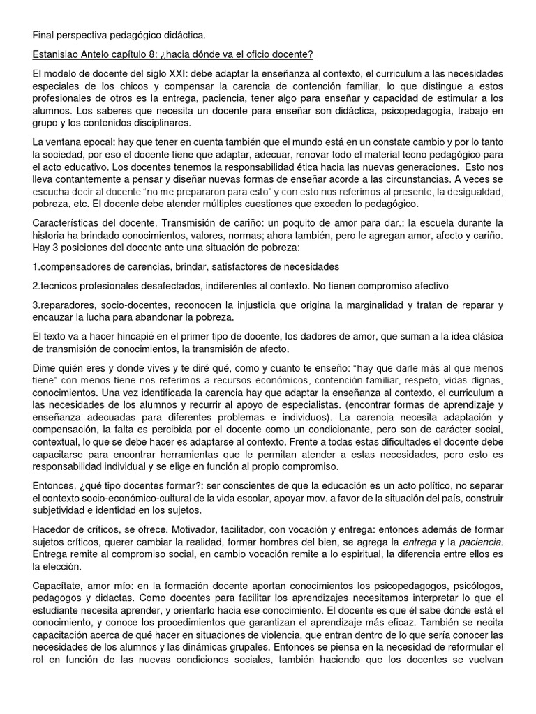 El rol del docente en la educación actual | PDF | Plan de estudios ...