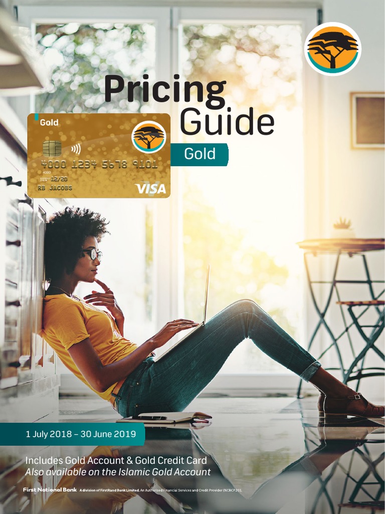 FNB Pricing Guide Gold Account PDF Credit Card Debit Card