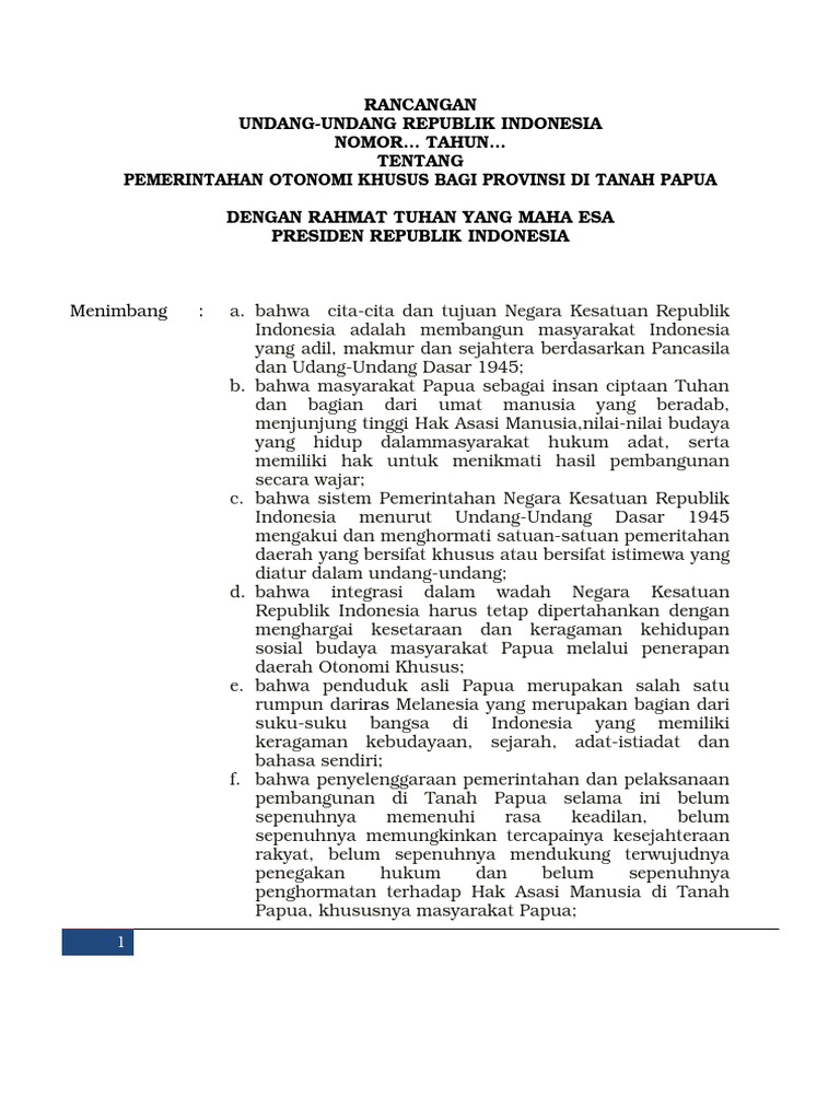 Ind Ranc 3 2012 R Uu Pem Otsus Bagi Prov Di Tanah Papua 1