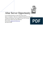 Altar Server Opportunity 2