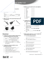 Review Test Units 1-2: Vocabulary