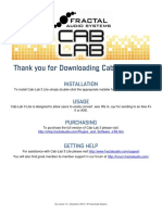 Cab Lab 3 Lite Manual