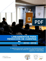 Lineamientos Informe Gestion 2019