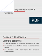 Mechanical Engineering Science 5: Fluid Statics