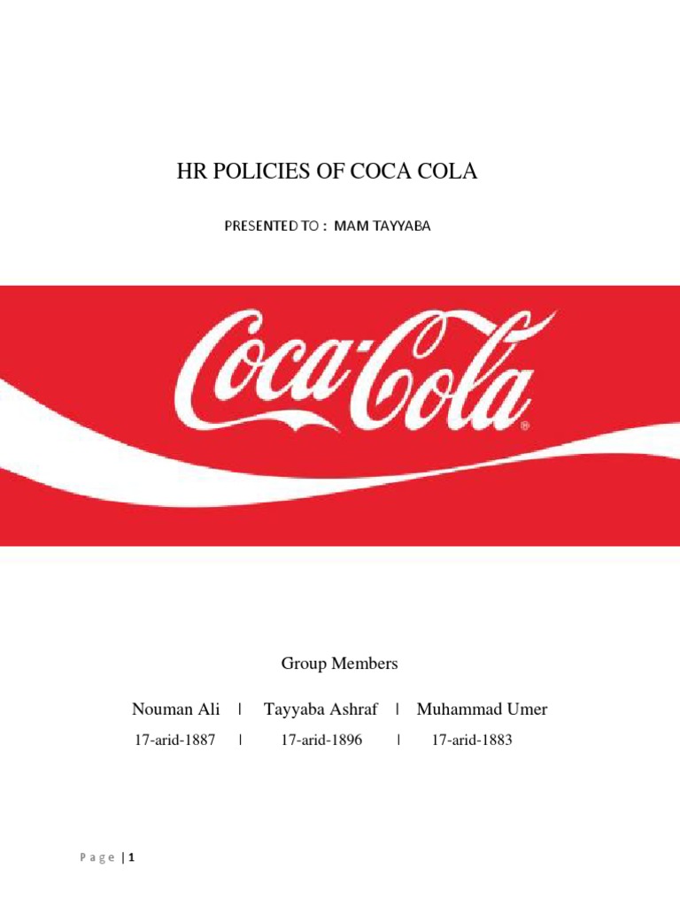 Coca Cola HRM Documentation | PDF | The Coca Cola Company | Strategic ...