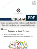 Clase 10 Distribucion Probabilidad Discreta