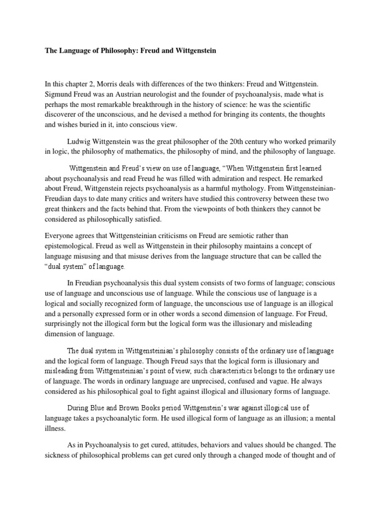 The Language of Philosophy | PDF | Unconscious Mind | Sigmund Freud