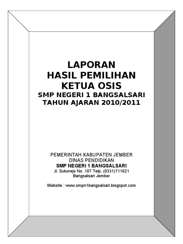 Contoh Surat Suara Pemilihan Ketua Osis Doc - Kumpulan Surat Penting