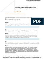 NCERT Solutions For Class 10 English First Flight Unit 9 PDF