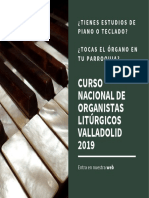 Curso de organistas litúrgicos valladolid 2019