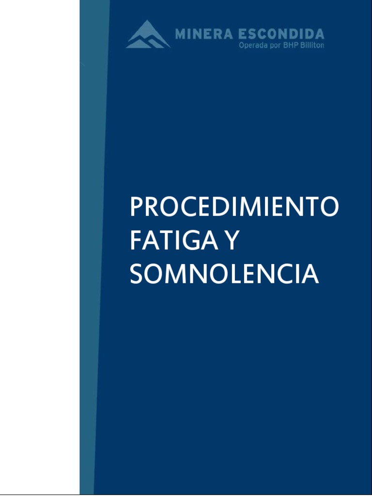 Procedimiento de Fatiga y Somnolencia | PDF | Dormir | Apnea