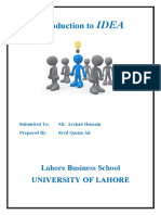 Introduction To: Lahore Business School University of Lahore