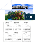 Calendario Minecraft