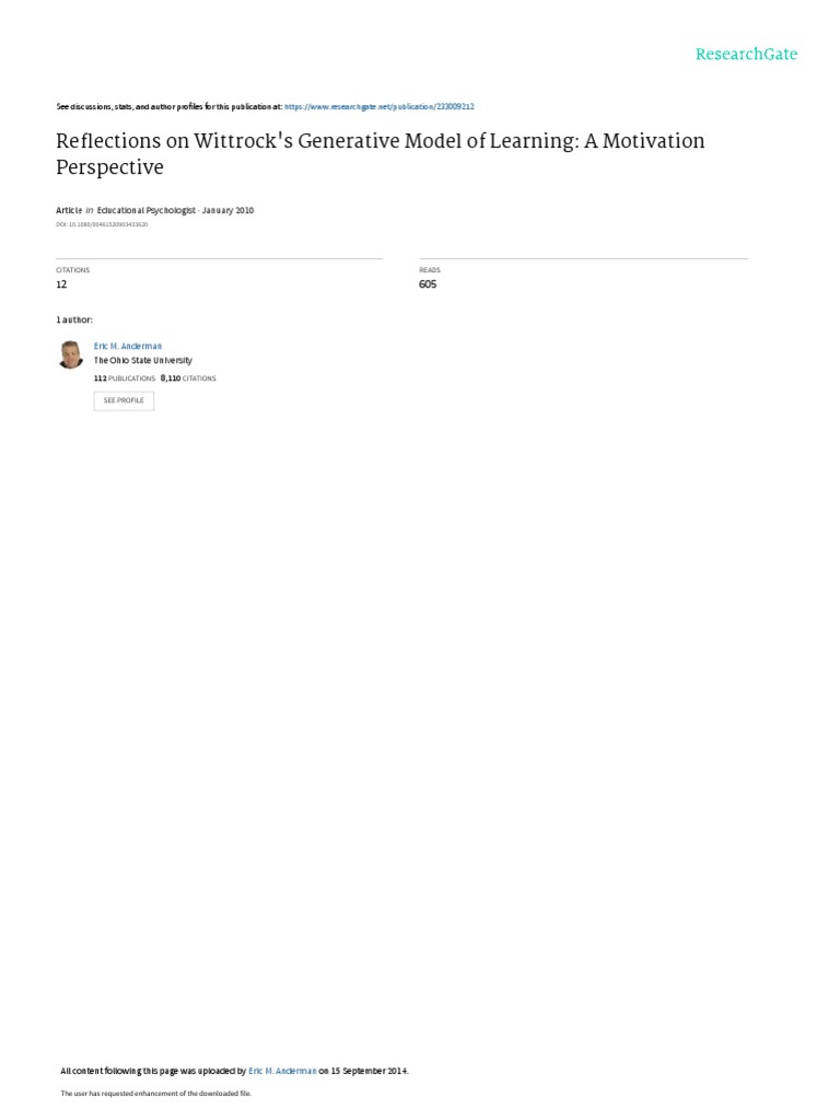 Model of Learning | PDF | Motivation | Motivational