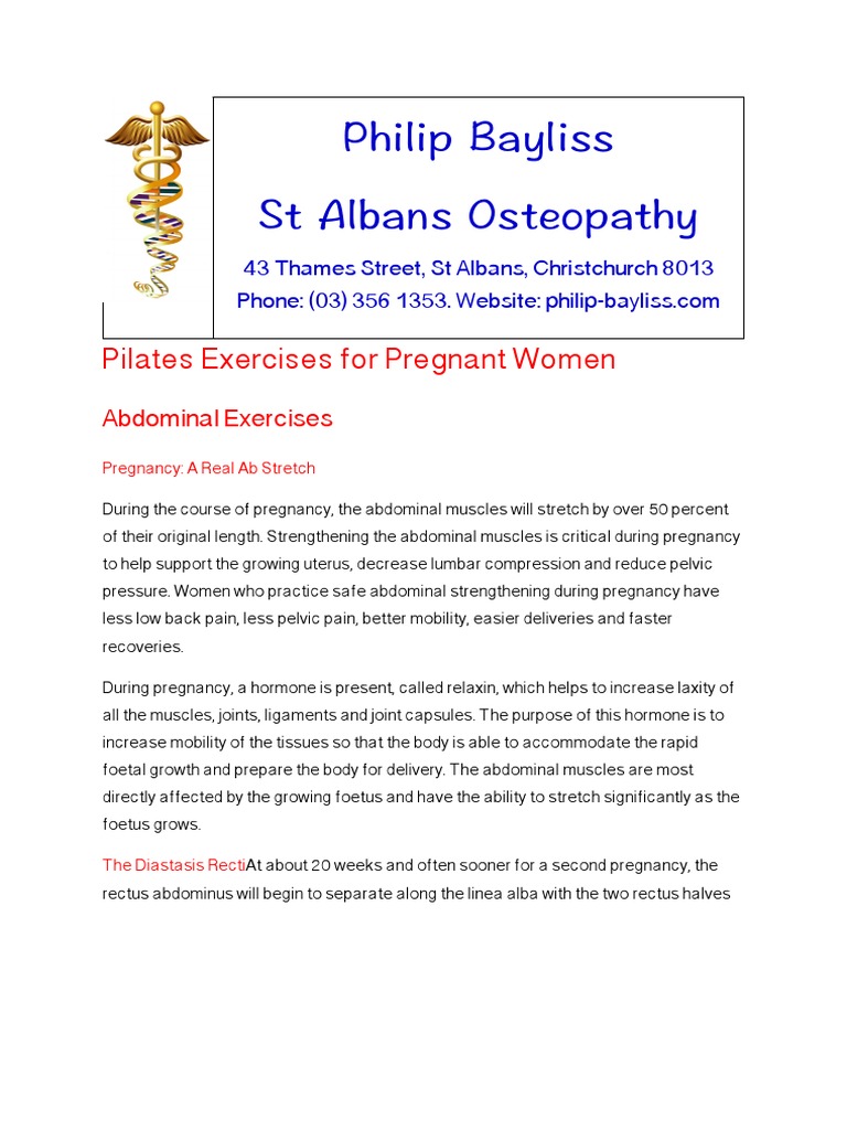 Pilates Exercises For Pregnant Women Pdf Abdomen Pelvis