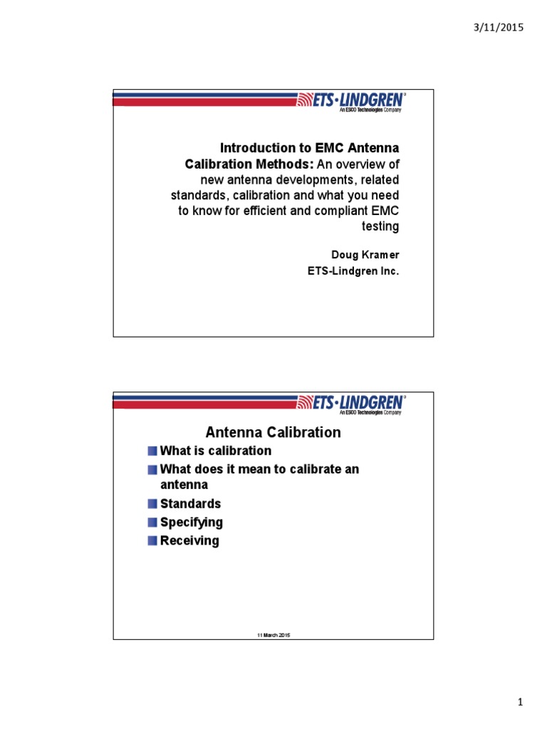 Antenna Calibration03112015 | PDF | Metrology | Calibration
