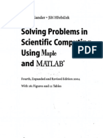 Solving Problems in Scientific Computing: Using Maple and Matlab